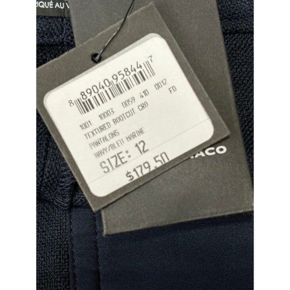 Club Monaco NWT Women's Textured Bootcut Crop Pants High Rise Office Western 12 - Picture 4 of 8